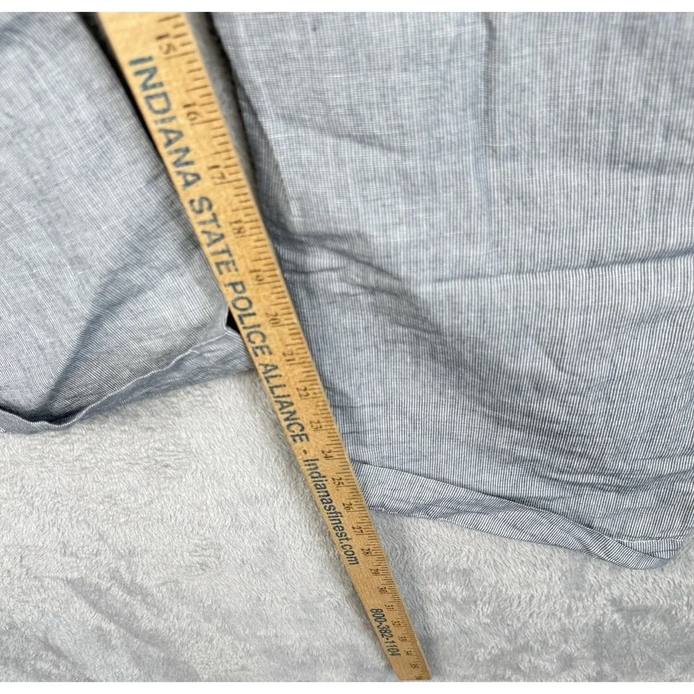 Banana Republic Pants Mens 34x30 Gray White PInstripe Straight Fit Linen NWT